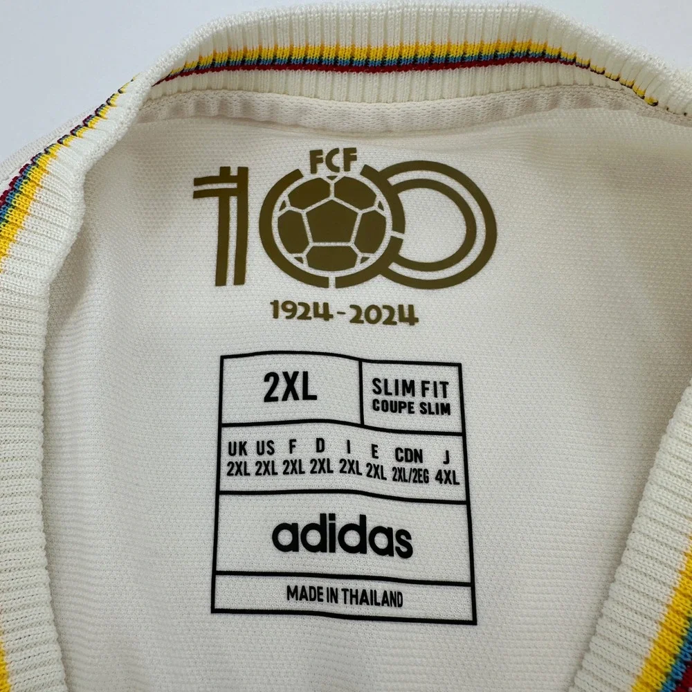 Adidas Originals Colombia 100th Anniversary Jersey Cream Mens 2XL Slim Fit FCF